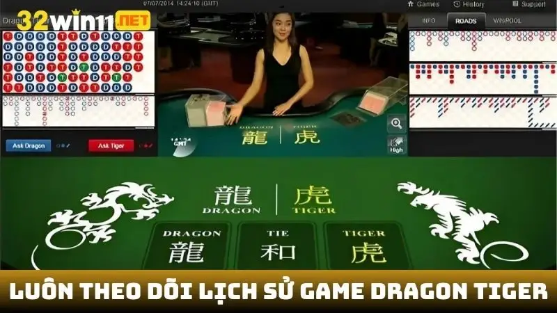 Luôn theo dõi lịch sử game Dragon Tiger