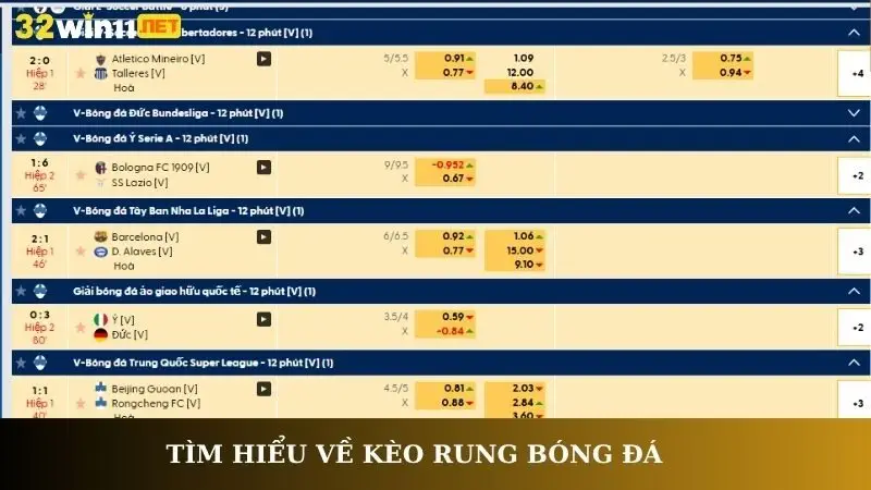 Tìm hiểu về kèo rung bóng đá